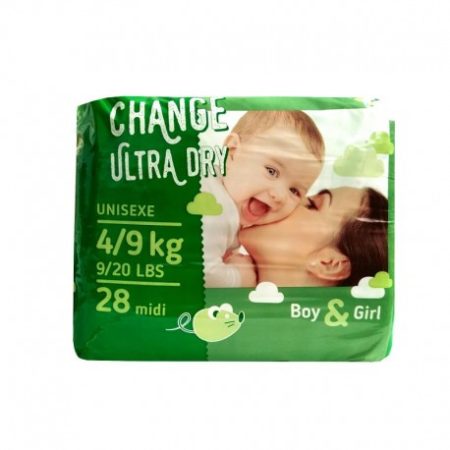 Change Ultra Dry (Pommette típus) midi (4-9kg), 28 db, AKCIÓ!