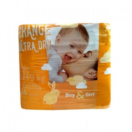 Change Ultra Dry (Pommette típus) maxi (8-19kg), 24 db, AKCIÓ!