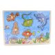Fa puzzle fogantyús fa kirakó- tengeri állatok