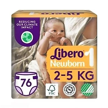 Libero Newborn 1-es méret (2-5kg), 76db