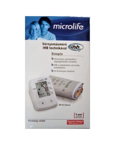 Microlife BP A2 classic felkaros vérnyomásmérő univerzális mandzsettával