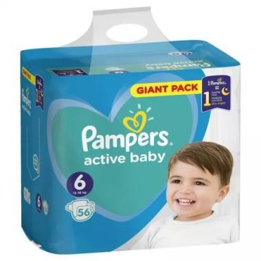 Pampers 6 active baby Giant Pack (15-30 kg), 56db