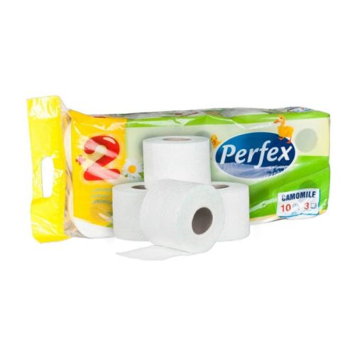 Perfex kamilla 3 rétegű toalettpapír, 10 tekercs