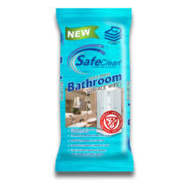 Safe Clean Bathroom surface wipes antibakteriális fürdőszobai törlőkendő, 50db